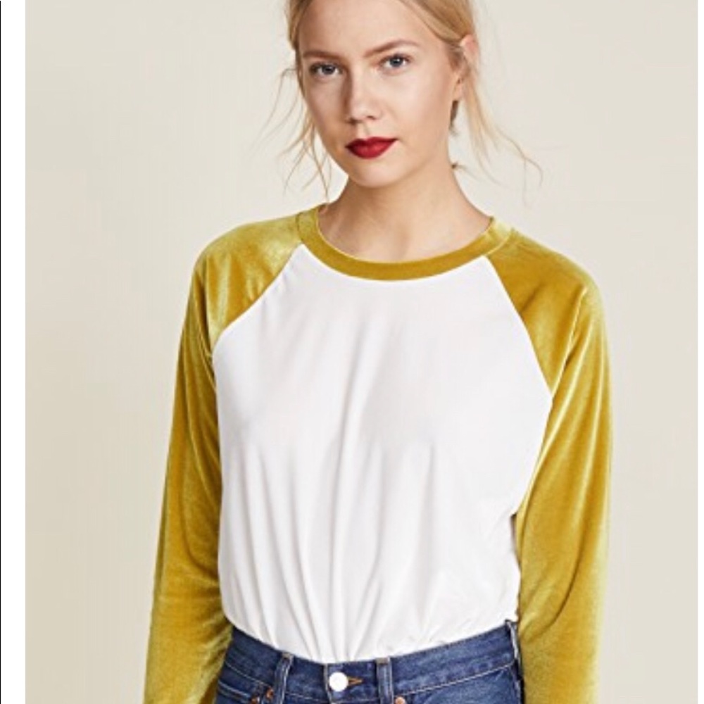 Madewell small long sleeve baseball shirt